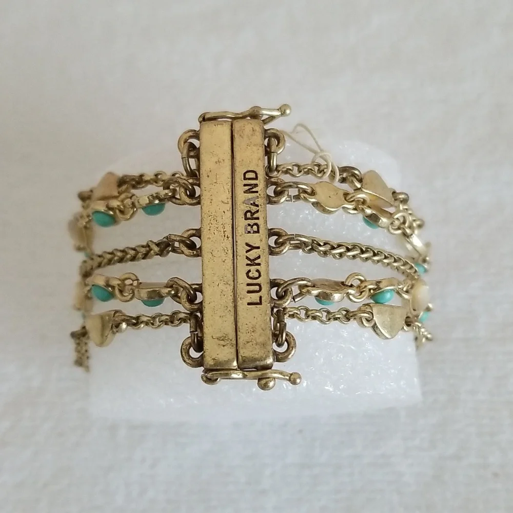 New Lucky Brand Beaded Layer Bracelet